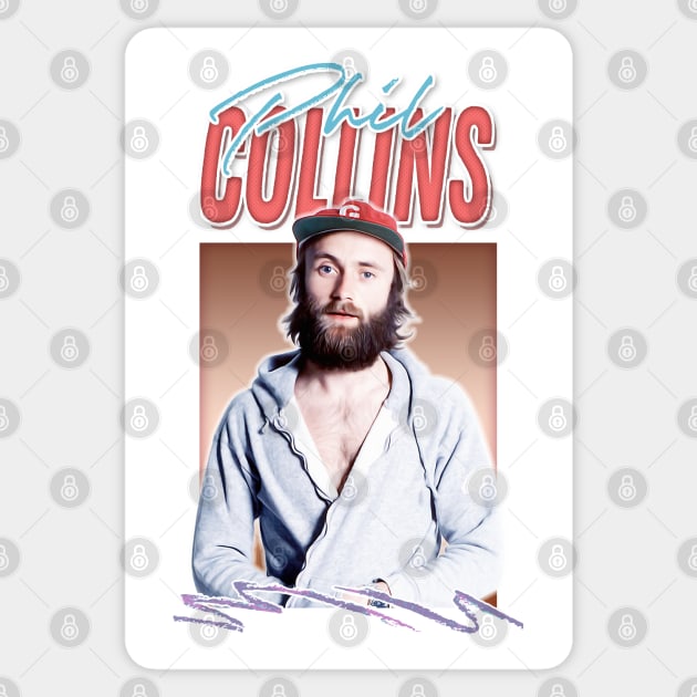 Phil Collins / Vintage Style Aesthetic Fan Art Design Sticker by DankFutura